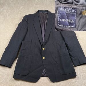 Vintage Givenchy Gentlemen For Chequers Paris NY‎ Men's Blazer Black NO size tag